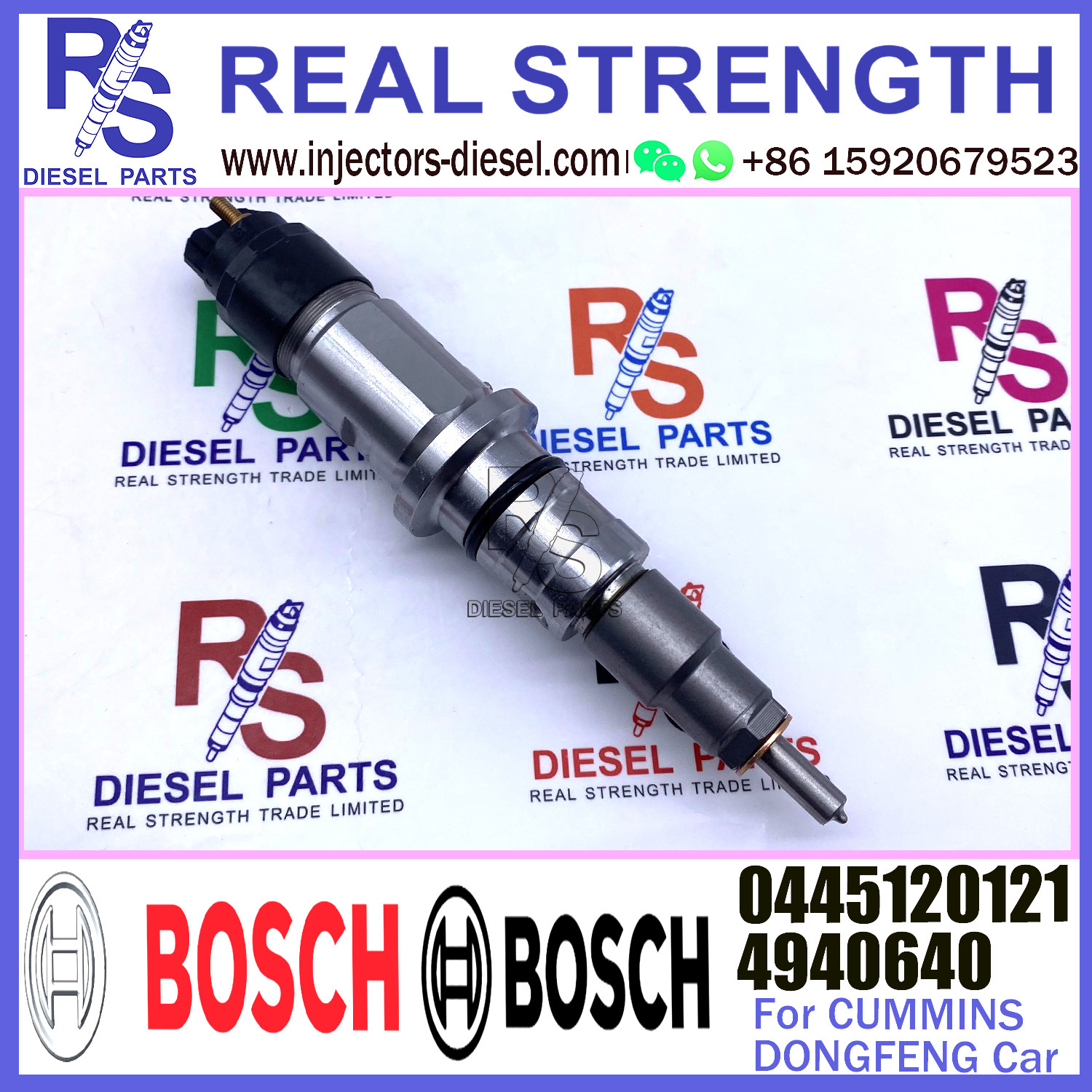 Fuel Injector 0445120121 4940640 Fuel Injector Assembly 4940640 0445120121 For Dongfeng Tianlong Cummins Isle8.9 Engine