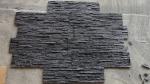 8mm Thickness Black Quartzite Exterior Veneer Stone Panels