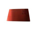 Steel Red Brushed Credit Card With Hico Magnetic Stripe Signature