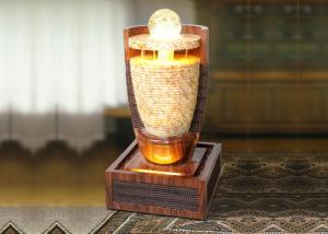 Wholesale Turning Ball Marble Effect Wood Rattan Garden Fountain from china suppliers