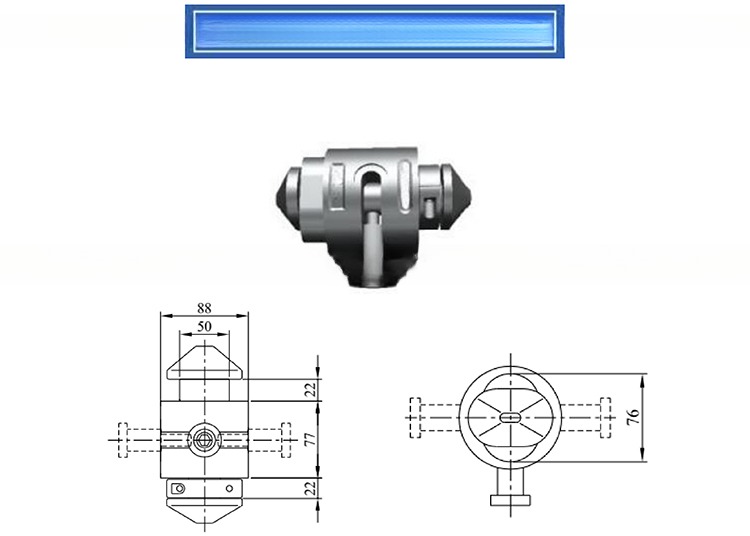 Container Twist Lock Steel Horizontal Connector 10ft Hot Dip Galvanized 4.8KGS for Container Connection