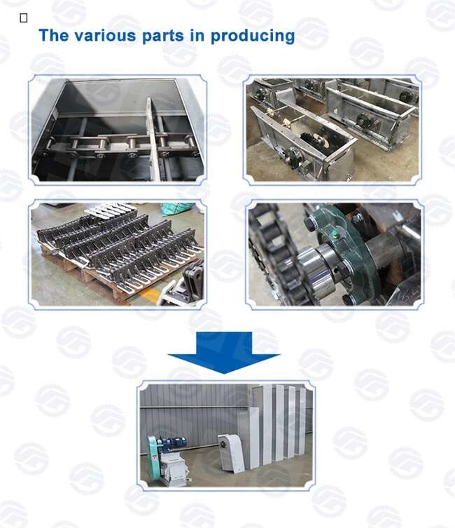 4mm Flat Bottom Scraper For Conveyor Belt Grain Chain Conveyor Belt Scraper Adjustment