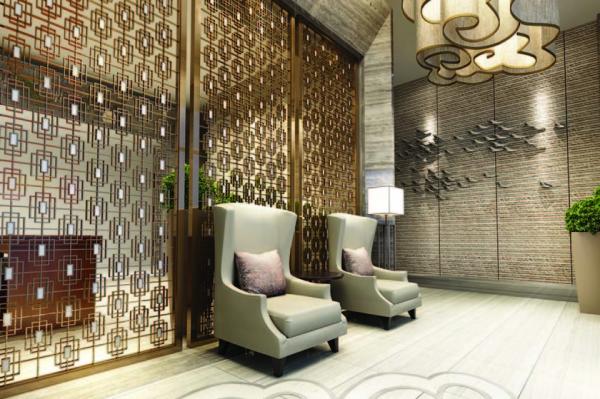 Bronze Stainless Steel Perforated Panels For Hotels/Villa/Lobby Interior