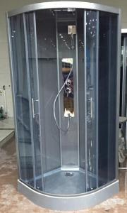 Wholesale Dark Grey Profiles Quadrant Shower Cubicles , Curved Corner Shower Units from china suppliers