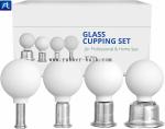 Glass Facial Cupping Set-Silicone Vacuum Suction Massage Cups Anti Cellulite