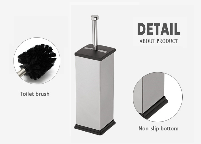 Luxury Toilet Brush Accessories Metals Small Toilet Brush Soft Brush Head Set