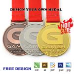 Zinc Alloy Sport Custom Medals 3D Gold Medal for Souvenir Gift