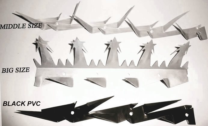 size of wall spikes