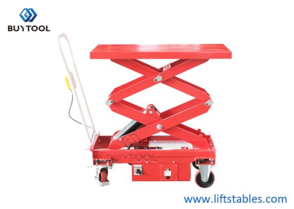 500kg Low Profile Mobile Lift Table Double Scissor Light Duty Small Electric