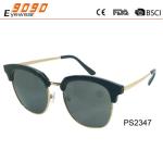 Sunglasses in fashionable design,made of plastic ,metal temple,suitable for men