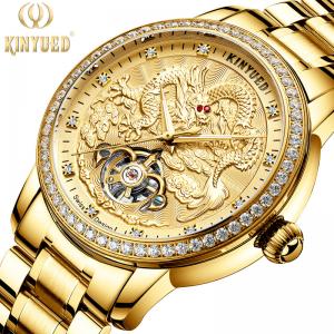Wholesale Dragon Embossed Mens Mechanical Watches Butterfly Double Buckle from china suppliers