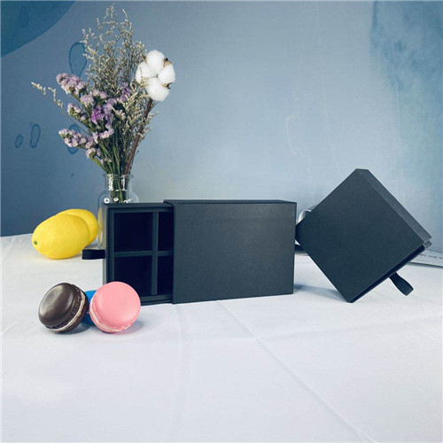 Recyclable Exquisite Black Drawer Type Chocolate Packing Boxes