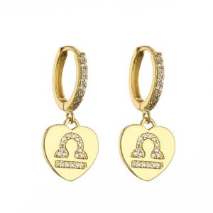 Wholesale Custom Rhinestone Hoop Earrings Gold Plated Stud Pendant Earrings from china suppliers