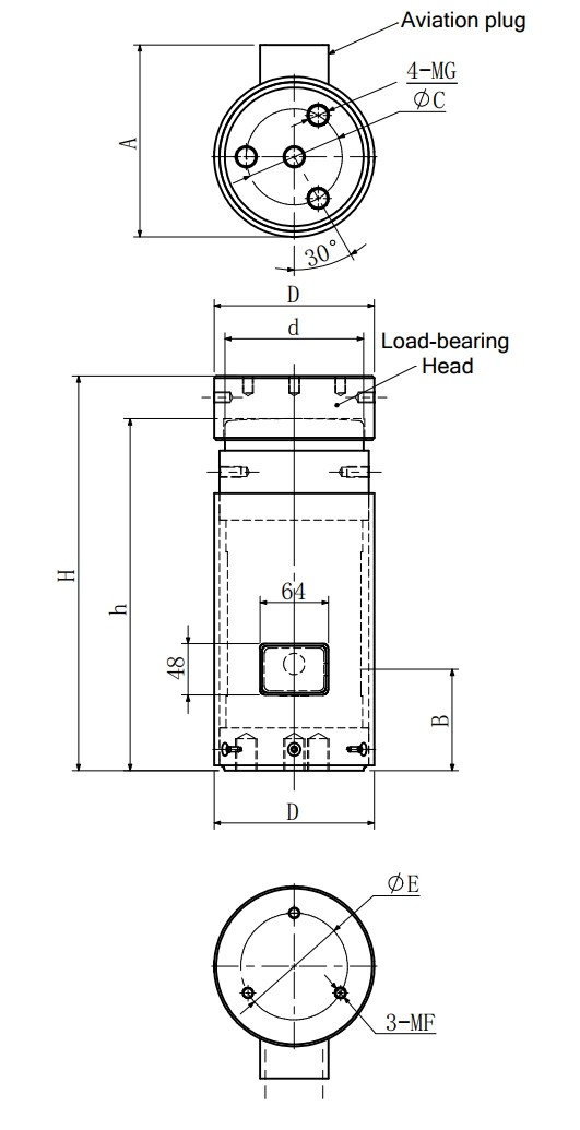 0.3% Column Type Load Cell 0.02% 6m Tensile Force Sensor