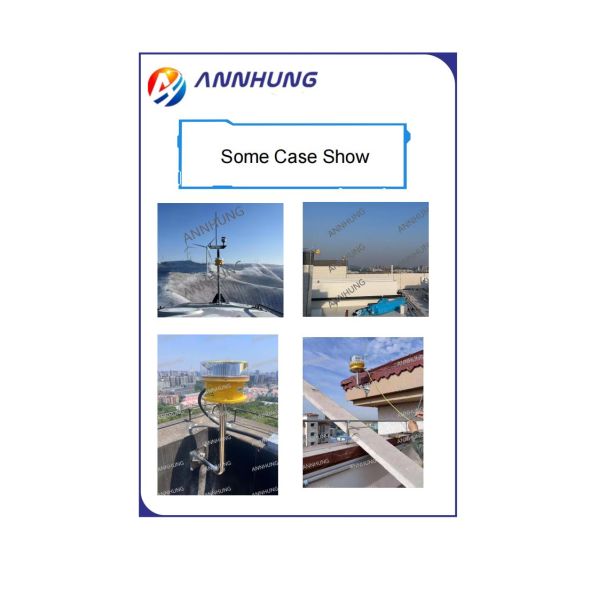 ANNHUNG AH-MI-B2 White LED Medium-Intensity Aviation Obstruction Light with 2000cd Intensity, IP66 Waterproof, and 20-60FPM Flash Rate
