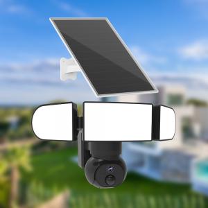 Wholesale Wireless Solar Floodlight Camera 1500 Lumens 4MP 4G 3G Cellular Solar Security Camera from china suppliers