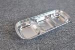 Restaurant rectangular serving tray Japanese sushi dinner set sauce metal steel