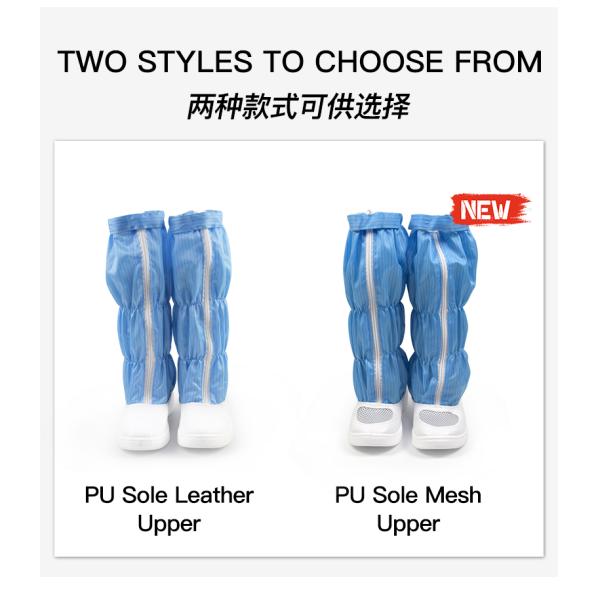 Unisex ESD Cleanroom Shoes Anti-Static PVC Work Boots H-3518