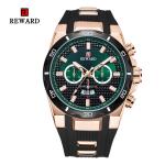 Silicone Band Mens Stainless Steel Watches Fake Chronograph With Big Face