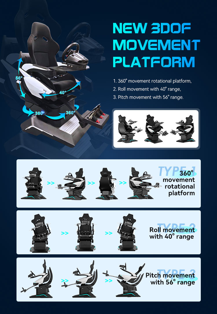 YHY Ultimate Racing All-Aluminum Alloy VR Racing Simulator for an Immersive Experience
