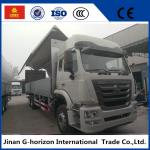 10 Wheelers Small Cargo Truck , Side Open Wing Van Truck 336hp Horsepower