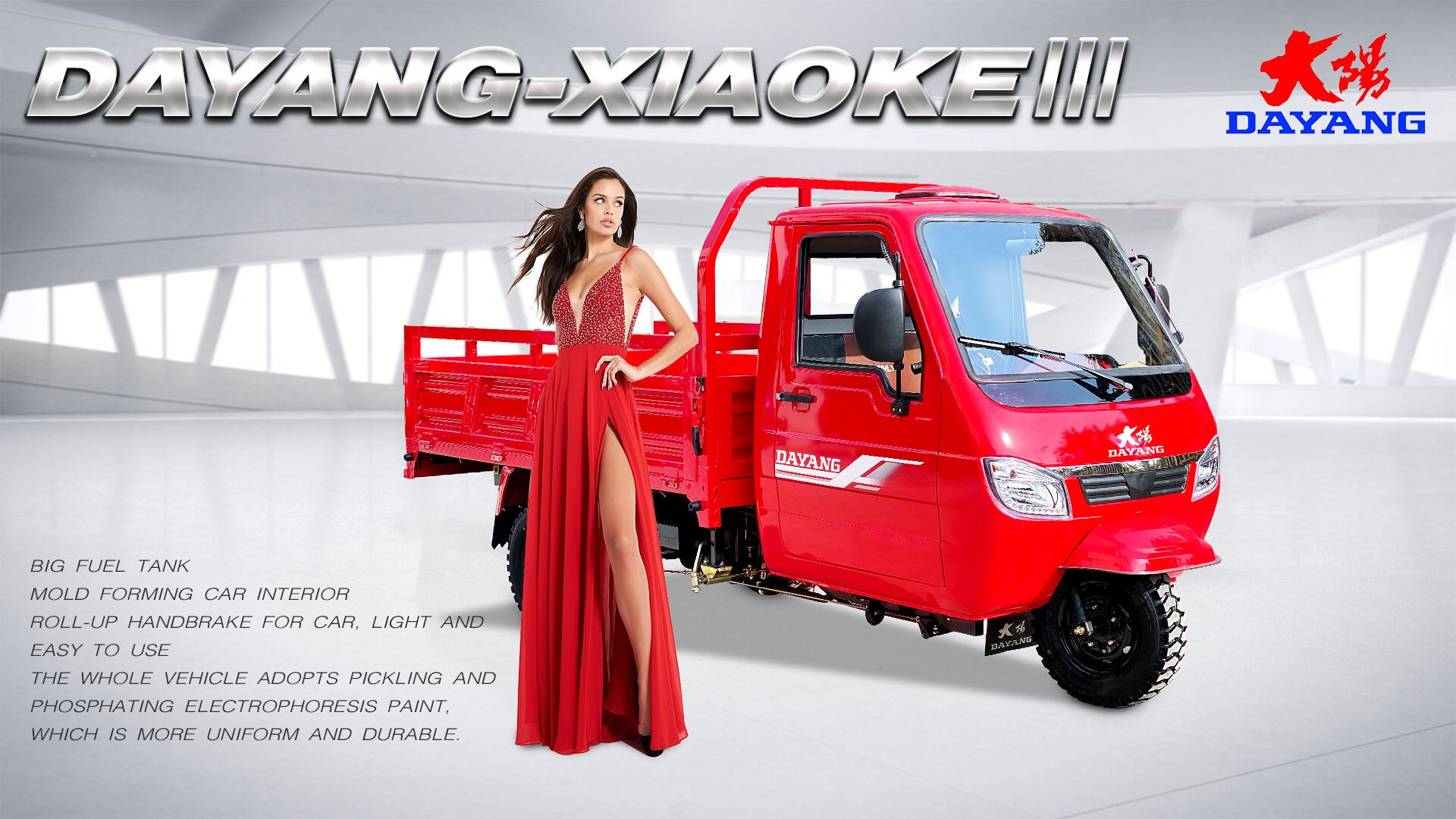 250cc 5 Wheels Pick Up Cargo Tricycle With Huge Enclosed Cabin And 1000W Motor