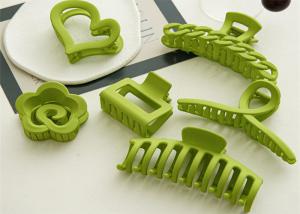 Wholesale Summer mint green flower heart resin grasping hair clipper accessories cross hollow hair clip hair long shark clip from china suppliers