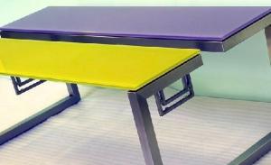 Wholesale Color Painted Cover Glass Table Top , Rectagle Glass Table Top from china suppliers