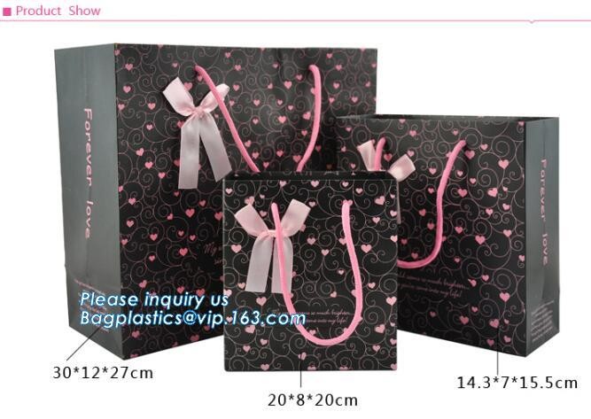 Wholesale Durable Colorful Custom Printed Cake Packaging Gift Paper Bag With Flower, Tote Carrier Gift Bags bagease pac