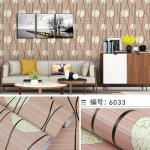 3D Red Flower Wallpaper 45cm Width PVC Vinyl Wall Covering for Home Decor