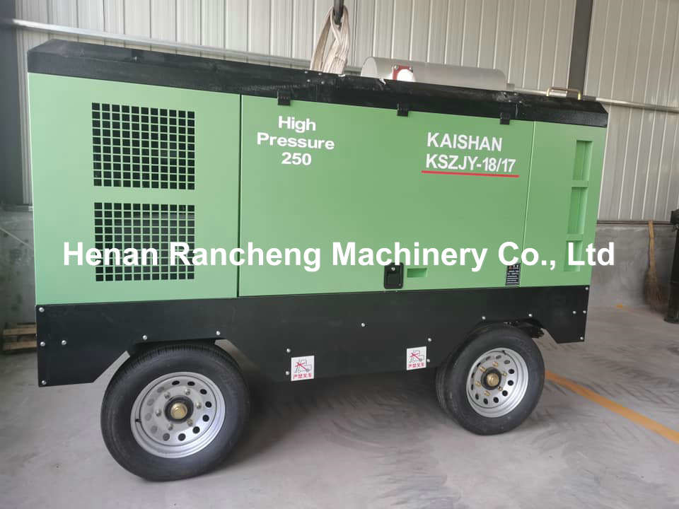 18m³/Min Delivery 1.7Mpa Pressure Drill Type Air Compressor 80L Oil Capacity