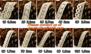 Wholesale Cotton Crochet Lace Ribbon wholesale Lace Trim for cushion, sofa, curtain, DIY jewelry from china suppliers