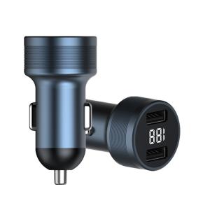Wholesale Aluminum Alloy Fast Car Charger , 5V 2.4A Intelligent Dual Port Car Charger from china suppliers
