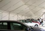 6*30M Temporary Aluminum Frame White PVC Cover Outdoor Canopy Tent for