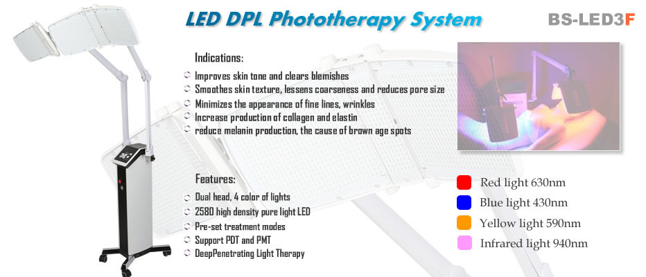 Red And Blue PDT LED Phototherapy Machine For Skin Treatment High Energy