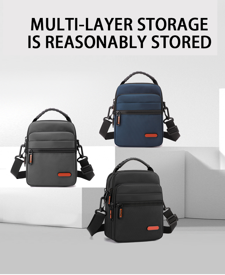Multi Layer Men Designer Messenger Bags Crossbody Side Bag With Zipper Pocket