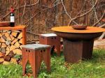 Portable Corten Steel Bbq Grill For Restaurant Indoor Outdoor Camping