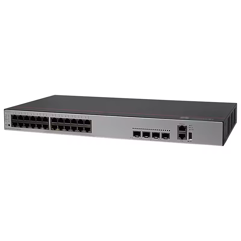 S5735-L12P4S-A 12 10/100/1000BASE-T Ethernet Ports 4 Gigabit SFP PoE AC Power Supply PoE SNMP QoS Functions