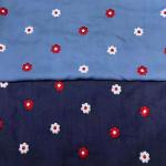 40% POLY 60% RAYON Embroidered Jean Denim Fabric Dark Blue