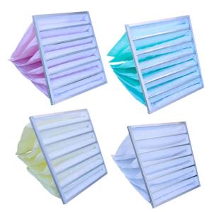 Wholesale Large Dust Holding Capacity Aluminum Frame HVAC F8 Synthetic Fiber Pocket Filter from china suppliers