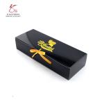 Luxury Black Custom Printed 350gsm Hair Box Packaging With Gold Foil Logo