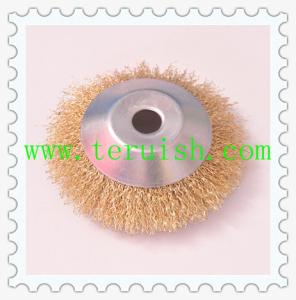 Wholesale Crimped Wire Hole Plate Wheel Brushes TRC04 from china suppliers