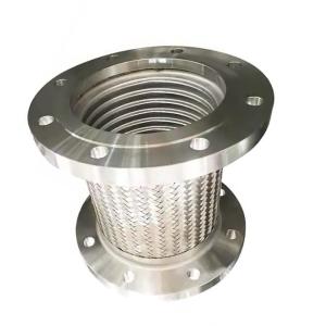 Wholesale DN80 PN10 High Temperature Braided Corrugated Expansion Joint Stainless Steel Flange Metal Hose from china suppliers