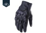 Black Leather Aftermarket Motorcycle Accessories Full Finger Motorcycle Golves