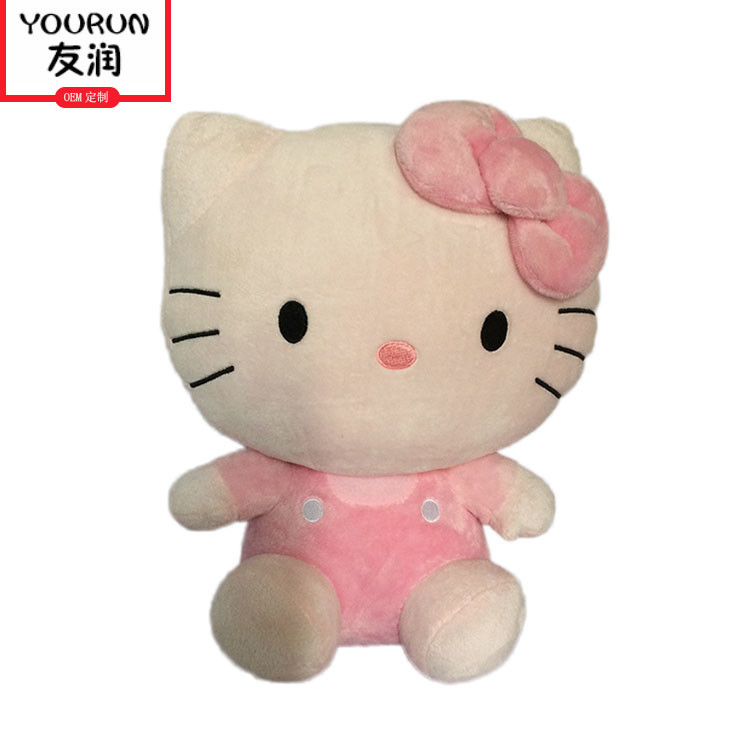Customized White Hello Kitty Cat Plush Toys Stuffed Animal ISO9001