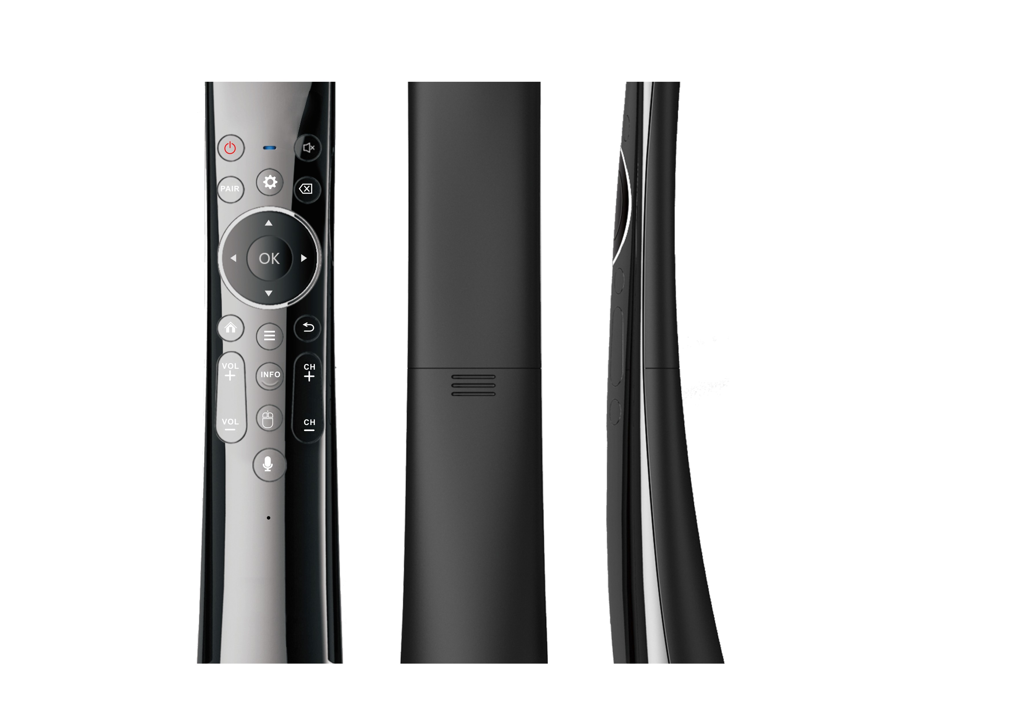 OEM ODM 2.4 G Remote Control , Top Rated Universal Remote Electricity Mirror Touch