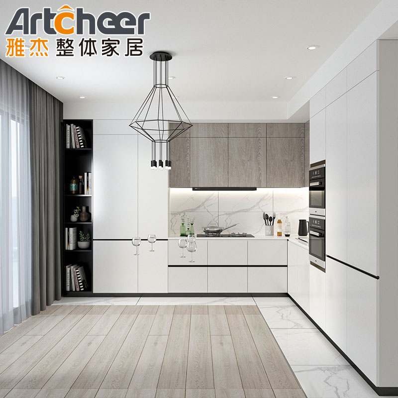Furniture Luxury Customized Kitchen Cabinet With Pull Out Storage And Portable Island Design