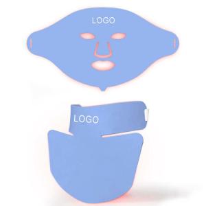 Wholesale Skin 7 Colors Red Light Panel Therapy Mask Photon Face Neck Silicone 470nm from china suppliers