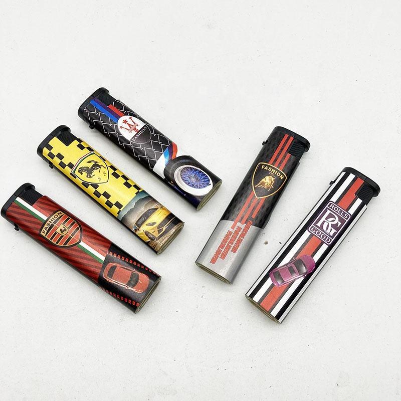 Best Quality Dy-F028windproof Electric Lighter Refillable Label Cigarette Lighter