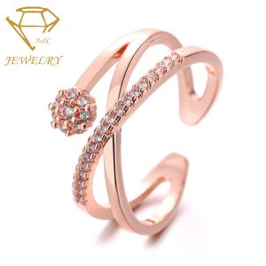 Wholesale AAA CZ Stones Sterling Silver Women's Ring Adjustable from china suppliers